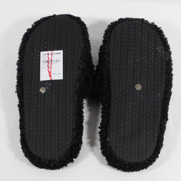 Jeffrey Campbell Play Fur Slide Slippers - Black Size Medium (7-8 US) - Picture 4 of 5